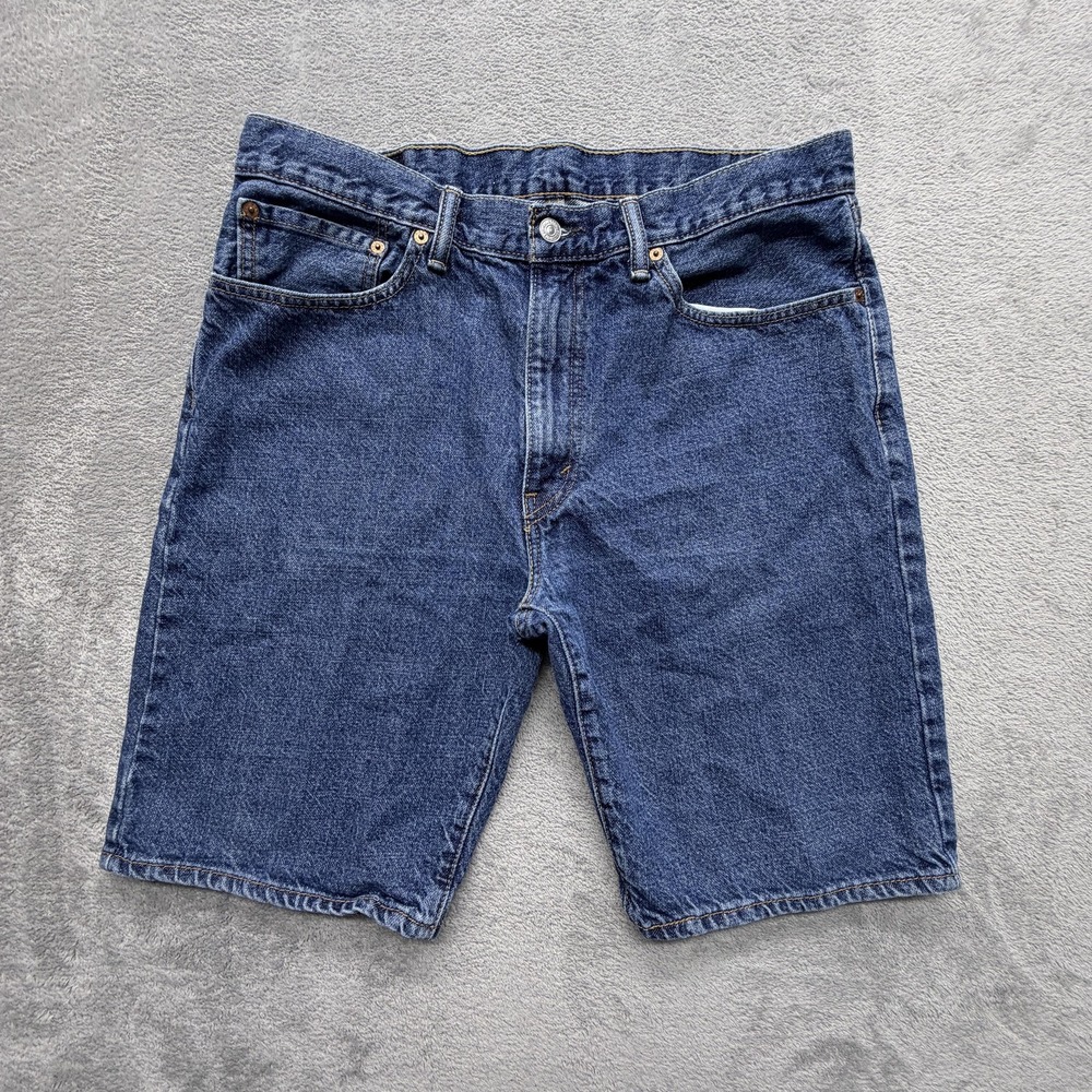 Levi's 505 Shorts Mens 36 Blue Bermuda‎ Denim Cotton 5-Pocket Medium Wash